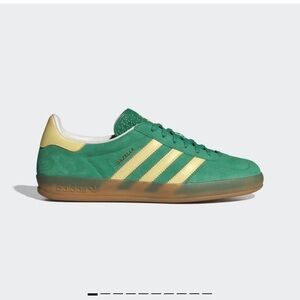 Gazelle Indoor Shoes : Semi Court Green / Almost Yellow / Gum